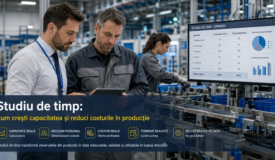 Studiu de timp: cum crești capacitatea și reduci costurile